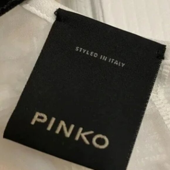 NWT Pinko Dolce Vita Maxi Shirt Dress in white - Picture 16 of 16